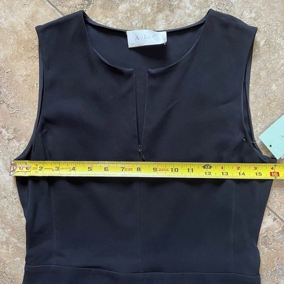 A.L.C Black Cut Out Cocktail Dress | 4 Step Hem Pockets w/ Zipper | NWT - Picture 9 of 10